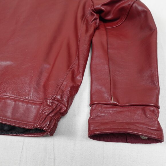 Vintage 1991 QUEEN'S UNIVERSITY Leather Varsity Jacket Men's 38 Made in Canada - Picture 12 of 13